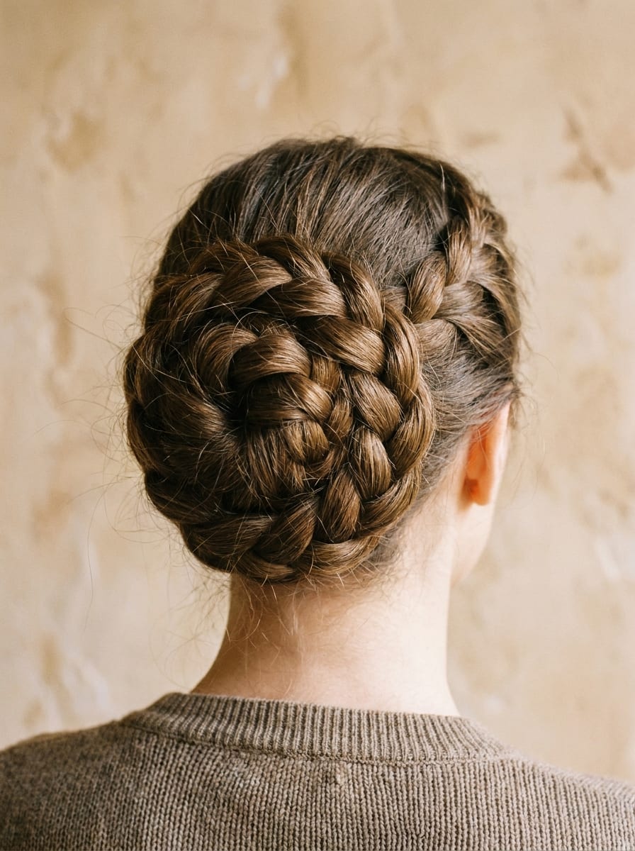 Flechtdutt aus einem Zopf - Dutt Frisur für lange Haare